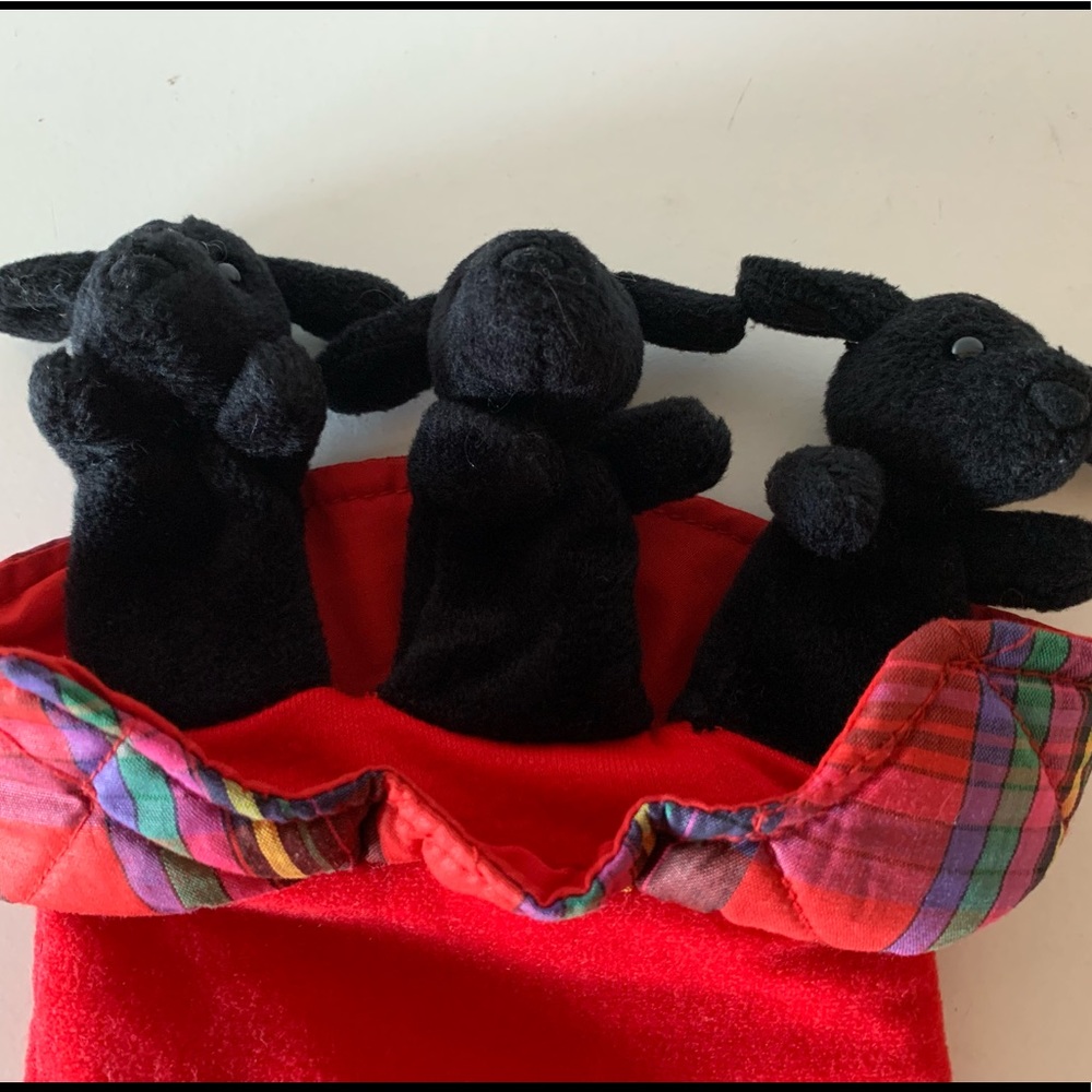 Puppet Pals Hand Puppet  3 Puppy  Lab Dogs in Bed
